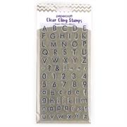 STAMPS CLEAR CLING 180 X90MM, ALPHABET MODERN